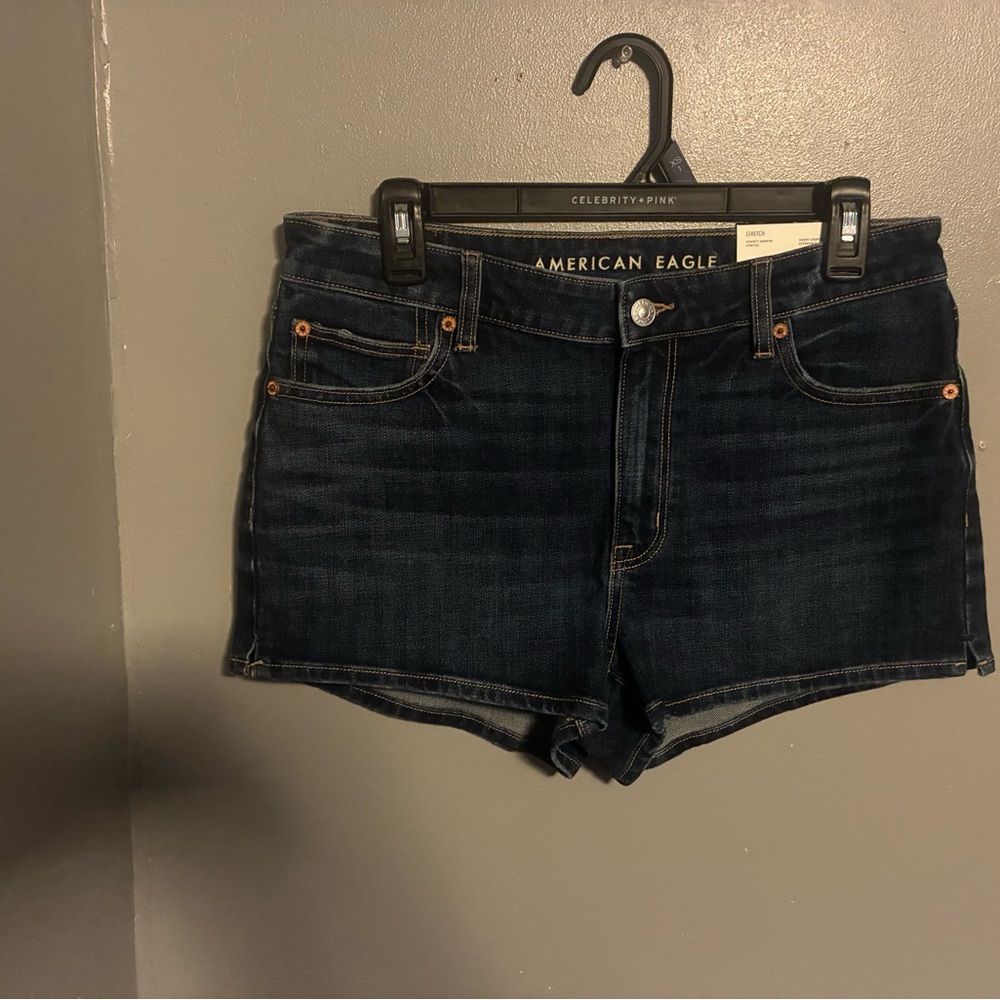 American Eagle Outfitters Dark Blue Denim Jean Shorts
